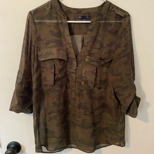 Gap Camo Blouse